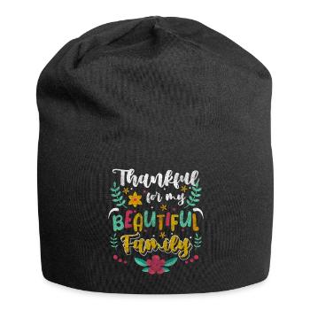 Familie Ausflug Zuhause - Jersey-Beanie - Schwarz - Vorne