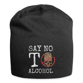 Alkoholfrei Alkoholiker Trinken Neustart - Jersey-Beanie - Schwarz - Vorne