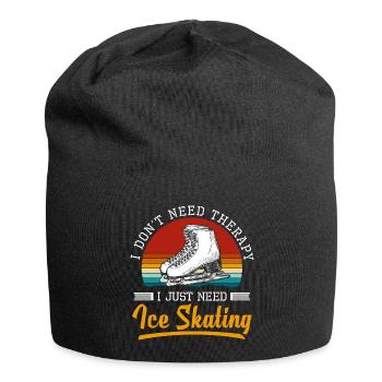 Patinage sur glace Patins à glace Patinoire - Bonnet en jersey - noir - Devant