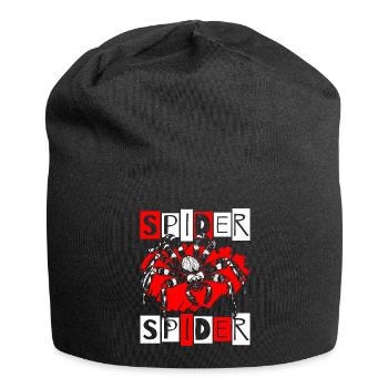 Spinne Natur Arachniden Acht Augen - Jersey-Beanie - Schwarz - Vorne