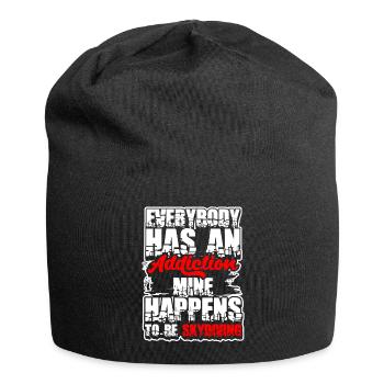 Skydiving Jump Sport - Jersey Beanie - black - Front