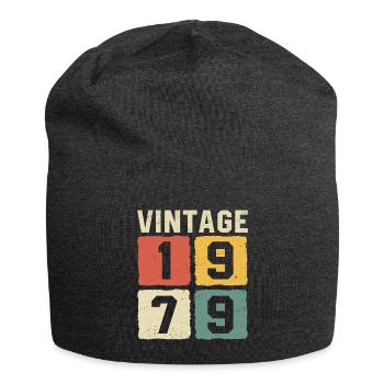 Vintage 1979 Geboren 1979 - Jersey-Beanie - Anthrazit - Vorne