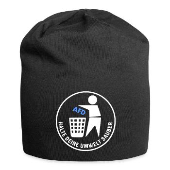 Fck afd - halte deine umwelt sauber - Jersey-Beanie - Schwarz - Vorne