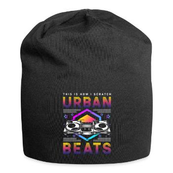 Schallplatte Disko Rave - Jersey-Beanie - Schwarz - Vorne