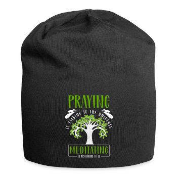 Yoga Zen Achtsamkeit - Jersey-Beanie - Schwarz - Vorne