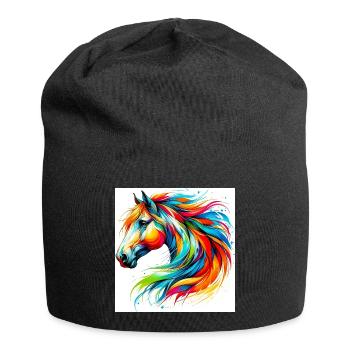 Horse - Jersey Beanie - black - Front