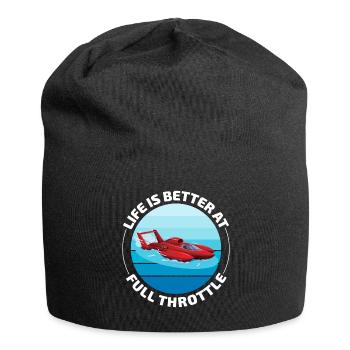 Full Throttle Fun: Hydroplane Racing Laughs - Jersey Beanie - black - Front
