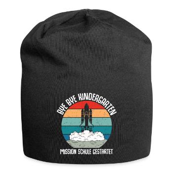 Bye Bye Kindergarten Mission School Launched - Jersey Beanie - black - Front