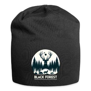Black Forest Wildlife Silhouette - Jersey-Beanie - Schwarz - Vorne