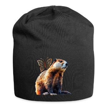 Biber - Jersey-Beanie - Schwarz - Vorne