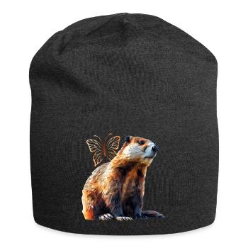 Beaver - Jersey Beanie - charcoal grey - Front