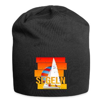 Segeln - Segelsport - Jersey-Beanie - Schwarz - Vorne