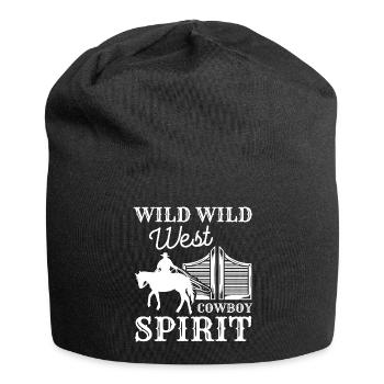 Wilder Westen Pferd Amerika Lasso - Jersey-Beanie - Schwarz - Vorne