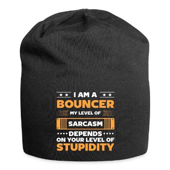 Videur Sécurité Fête forte - Bonnet en jersey - noir - Devant