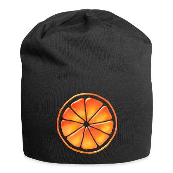 Glassy Citrus Watercolor - Jersey Beanie - black - Front