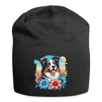 Australian Shepherd - Jersey-Beanie - Schwarz - Vorne