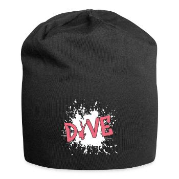 tauchen, diving, taucher, apnoe - Jersey-Beanie - Schwarz - Vorne