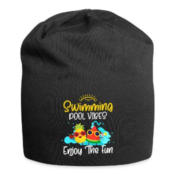 Pool Holidays Bathing - Jersey Beanie - black - Front