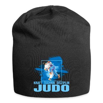 Kraft - Technik - Disziplin - Judo - Jersey-Beanie - Schwarz - Vorne