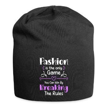 Défilé de shopping pour les amateurs de mode - Bonnet en jersey - noir - Devant