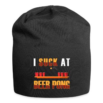 Beerpong Pong - Bonnet en jersey - noir - Devant