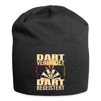 Dart verbindet - Dart Begeistert - Jersey-Beanie - Schwarz - Vorne