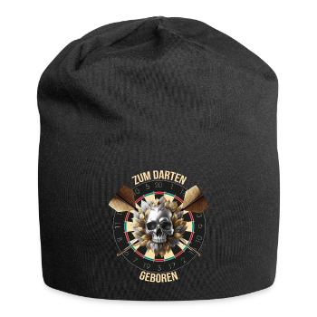 Zum Darten geboren - Jersey-Beanie - Schwarz - Vorne