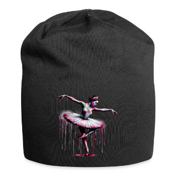 Ballet dancer with tutu - Jersey Beanie - black - Front