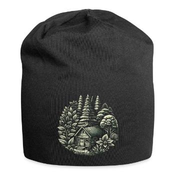 vivre dans une cabane dans les bois - Bonnet en jersey - noir - Devant