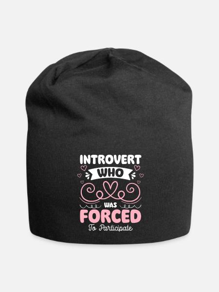 Schüchtern Nerd Schüchternheit Asozial - Jersey-Beanie - Schwarz