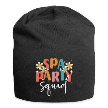 Wellness Entspannen Fitness Selbstfürsorge - Jersey-Beanie - Schwarz - Vorne