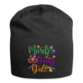 Parade Party Bunt Perlen - Jersey-Beanie - Schwarz - Vorne