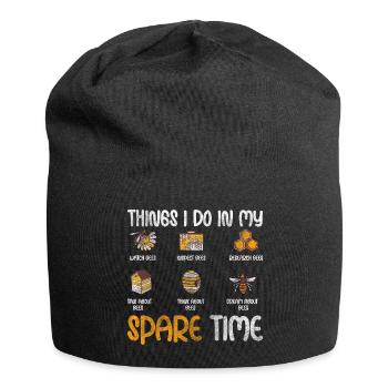 Biene Wabe Insekt Wespe - Jersey-Beanie - Schwarz - Vorne