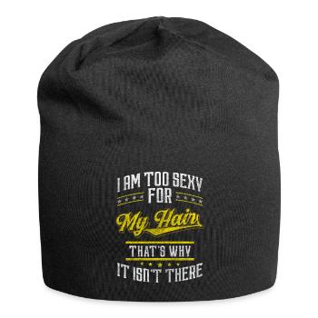 Bald bald head - Jersey Beanie - black - Front