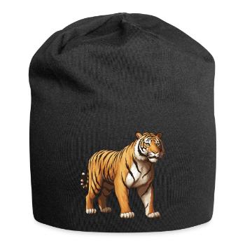 Tiger Animal - Jersey Beanie - black - Front