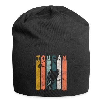 Oiseau coloré forêt tropicale rare - Bonnet en jersey - noir - Devant