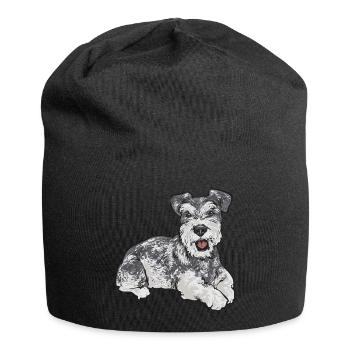 Miniature Schnauzer Dog Schnauzer - Jersey Beanie - black - Front