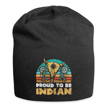 Ureinwohner Federschmuck Tot Symbole - Jersey-Beanie - Schwarz - Vorne