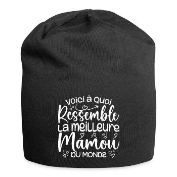 Cadeau Meilleure Mamou - Cadeau Super Mamou - Bonnet en jersey - noir - Devant