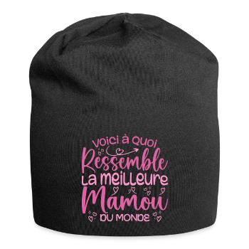 Cadeau Meilleure Mamou - Cadeau Super Mamou - Bonnet en jersey - noir - Devant