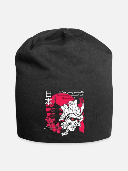 Orient Dragon Mythology Time Travel - Jersey Beanie - black