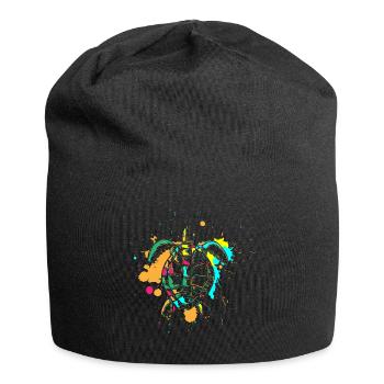 Meer Wasser Niedlich - Jersey-Beanie - Schwarz - Vorne