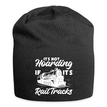 Its not hoarding if its rail tracks Design - Jersey Beanie - black - Front