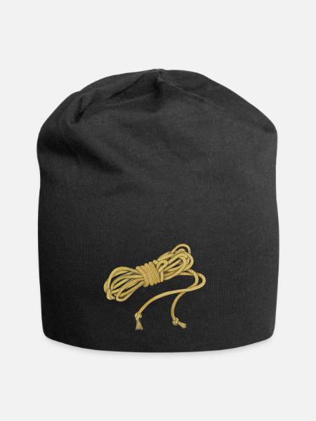 Seil - Jersey-Beanie - Schwarz