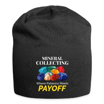 Crystal Collecting Rock Hunting Mineral Collector - Jersey Beanie - black - Front