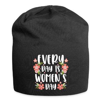 Femme, pouvoir des femmes, droits des femmes - Bonnet en jersey - noir - Devant