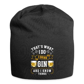 Alcool Party Buveur Jeu à boire - Bonnet en jersey - noir - Devant