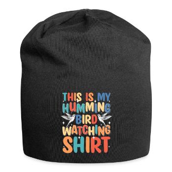 Kolibri Bunt Zauberei Lifestyle - Jersey-Beanie - Schwarz - Vorne