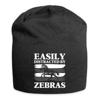 Zebrastreifen Wildnis Pferd Tierschützer - Jersey-Beanie - Schwarz - Vorne