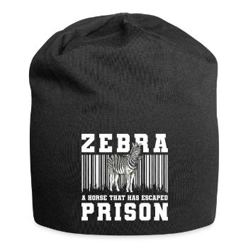Zebrastreifen Streifen Serengeti Tierschützer - Jersey-Beanie - Schwarz - Vorne